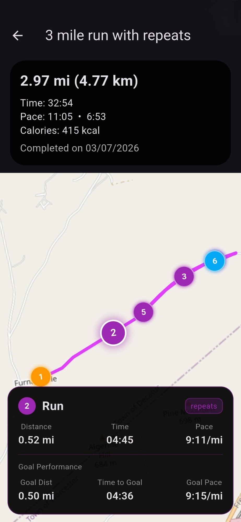 Run history